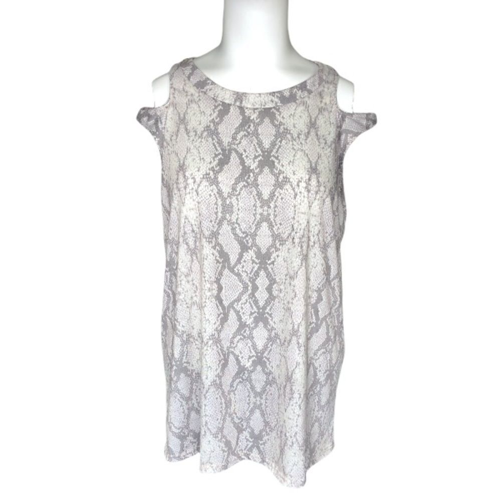 143 Story by Line up size medium cold shoulder snakeskin print top
